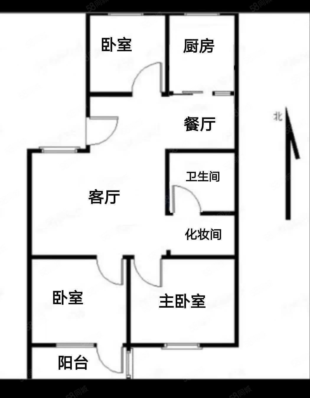 银雀苑3室2厅1卫146㎡南北155万