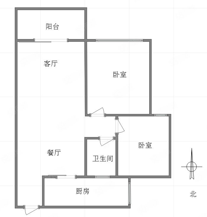 金科公园王府(渝北)2室2厅1卫84.54㎡北148万