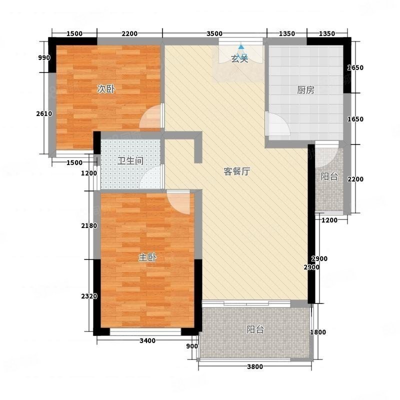 森嘉幸福里2室2厅1卫88㎡南北67.8万