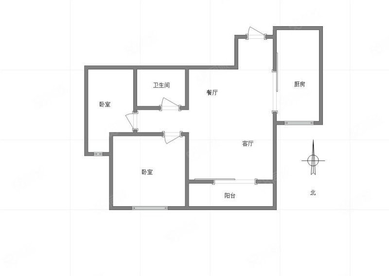 燃气花园住宅2室2厅1卫89.51㎡东南120万