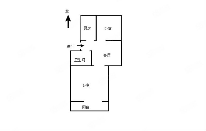 金地小区(618弄)2室1厅1卫54.16㎡南99万