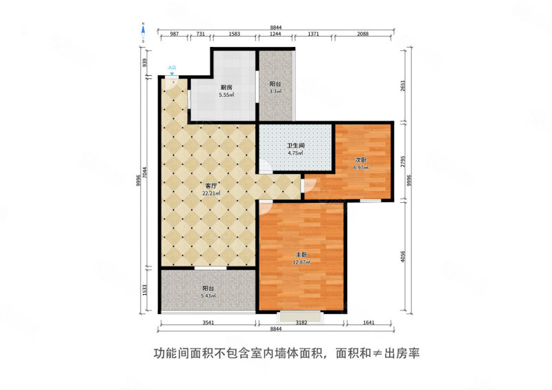 天穆东苑2室2厅1卫94.39㎡南115万