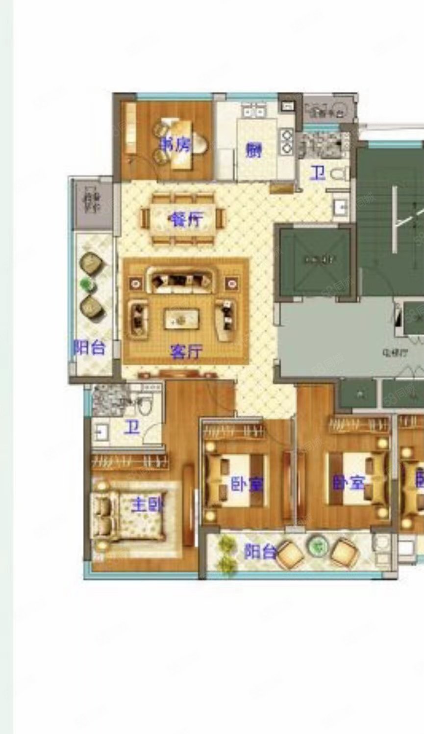 稠州府150户型边套中层605万视野开阔采光好,下车门社区-义乌58同城