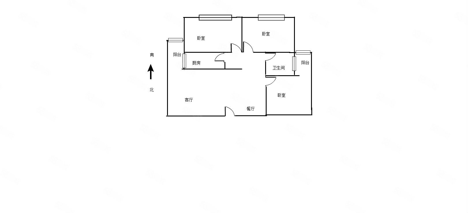 港岛玫瑰园(二期)3室2厅1卫125㎡西79万