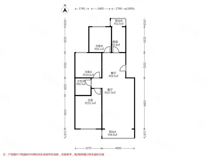 港馨家园(西区)3室1厅1卫113.8㎡南北296万