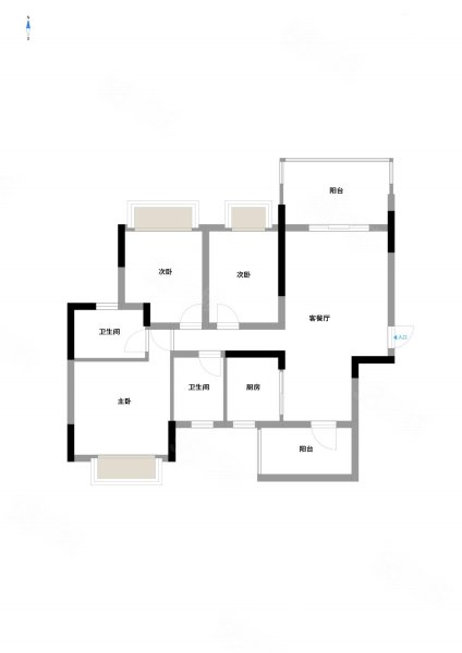 兴荣郡3室2厅2卫98㎡南54.5万