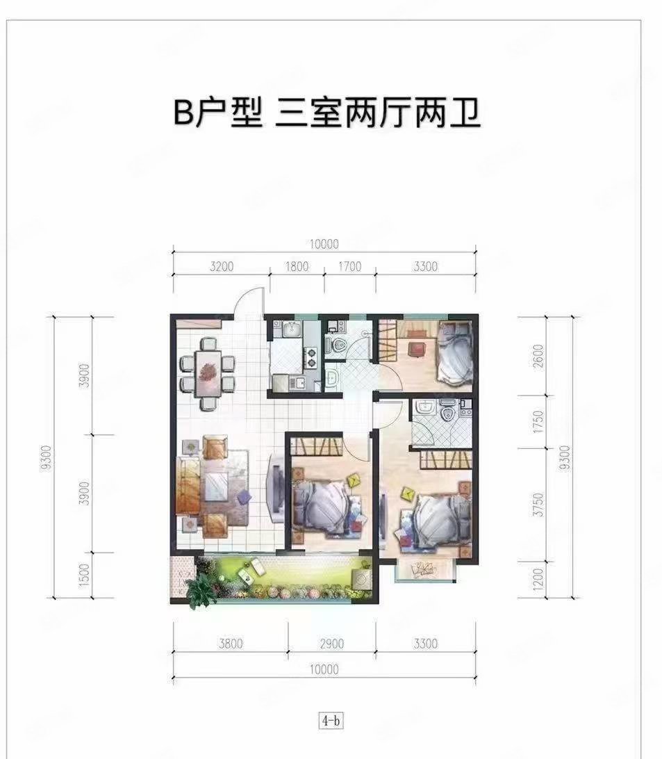 旭峰花园3室2厅1卫113㎡南北57万