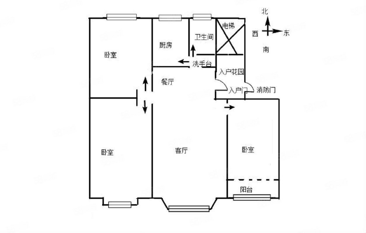 恒信阳光假日(B区)3室2厅1卫112㎡南北78.8万