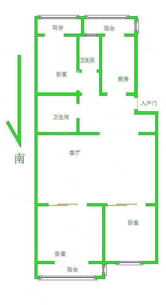 滨湖南街2-18号小区(双号)3室2厅2卫112.34㎡南北265万