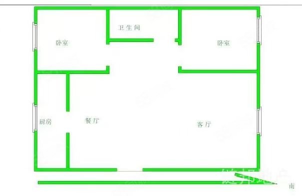 华研生活小区3室2厅1卫96.44㎡南北57万