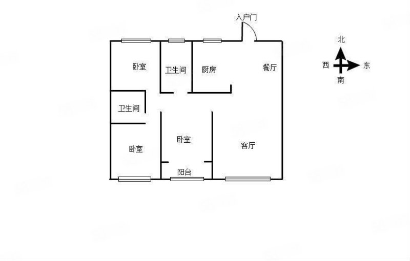 恒信昆仑公馆3室2厅2卫123.79㎡南北72万