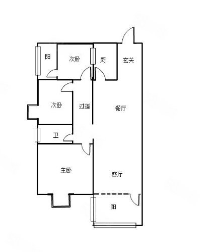 建丽花园3室2厅1卫87.37㎡南420万