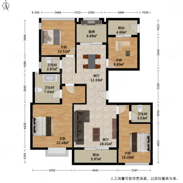 纳帕溪谷(别墅)5室3厅3卫300㎡南北200万