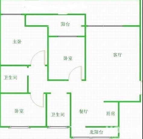 康城青年才郡(东区)3室2厅1卫89㎡南北62万