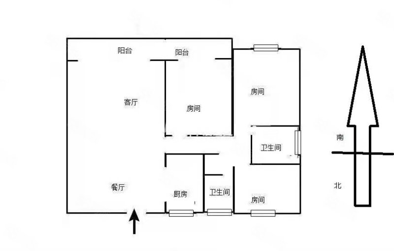 天骄华府3室2厅2卫106㎡南北63万