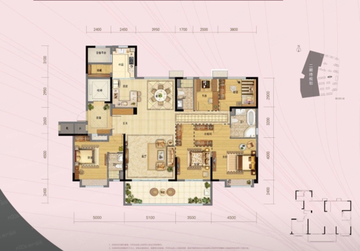滁州市中心碧桂园中央名邸稀有276平大平层一梯一户