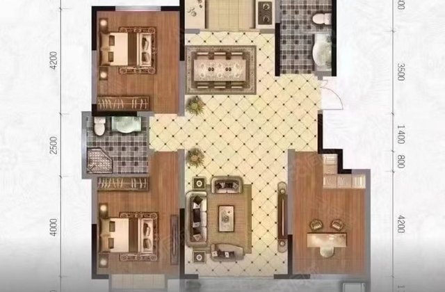 阳光锦城3室2厅121㎡85万二手房图片