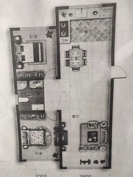 宝德丽景二期2室1厅1卫97㎡南北50万