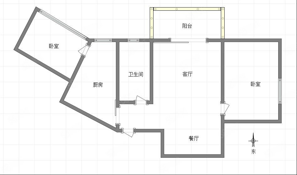 武夷滨江(一二期)2室2厅1卫64.68㎡东85.4万