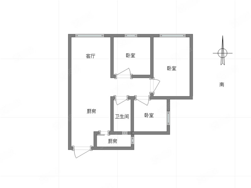 绿云绣3室2厅1卫93.44㎡南北92万