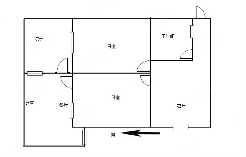 惠华新村A区(1-71号)2室2厅1卫57.77㎡南北69万