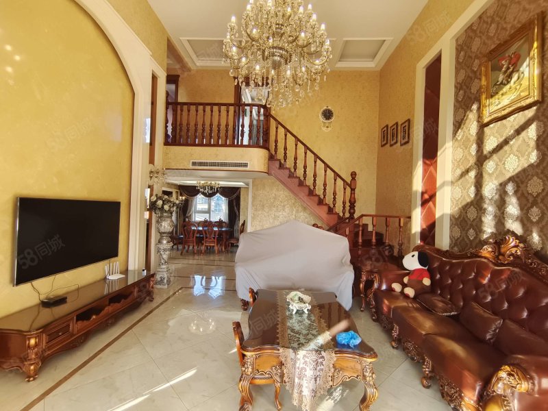 名尚复式豪华装修 客厅挑高6米 一梯一户,名尚国际社区-淄博58同城