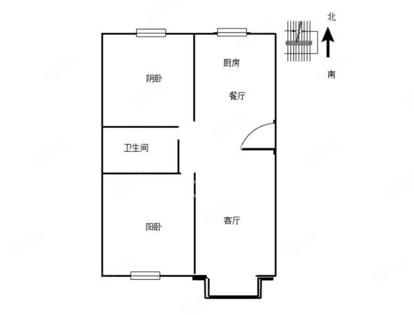 盛世佳苑2室2厅1卫98㎡南北78.8万