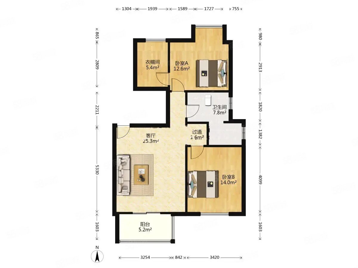朝南 精装修 万科琥珀郡园(公寓住宅) 满五 住房 电梯房