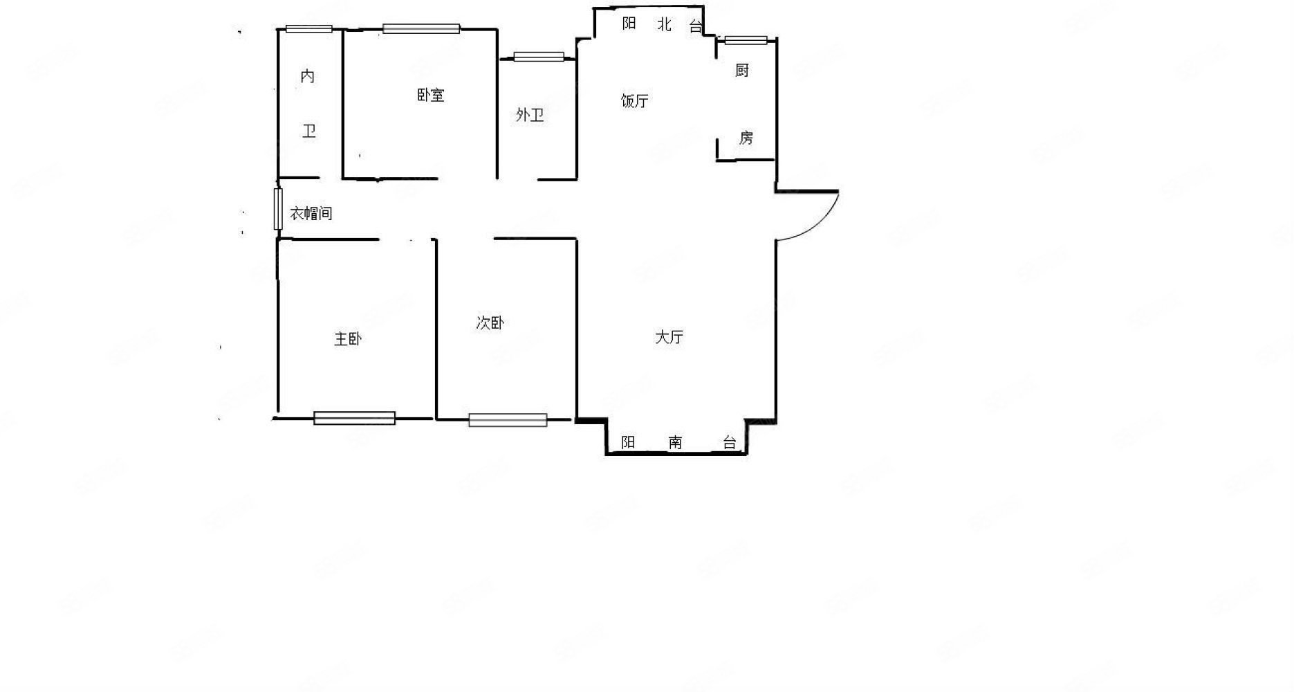滨江明珠3室2厅2卫128.5㎡南66.7万