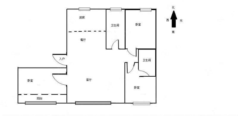 华安观澜府3室2厅2卫132㎡南北89.9万