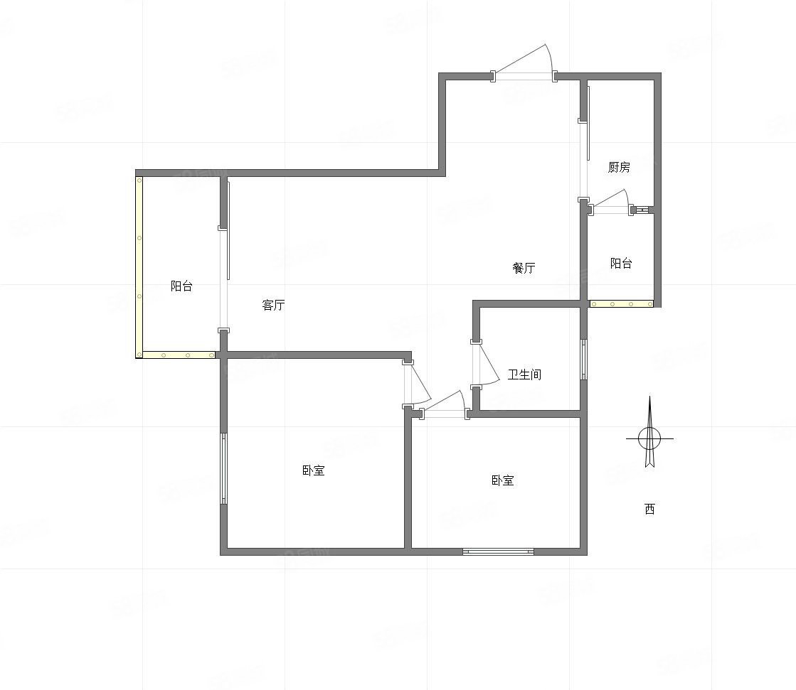 佳馨小居3室2厅1卫80㎡南北82万