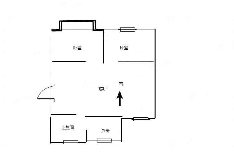 海达花园2室2厅1卫85㎡南32万