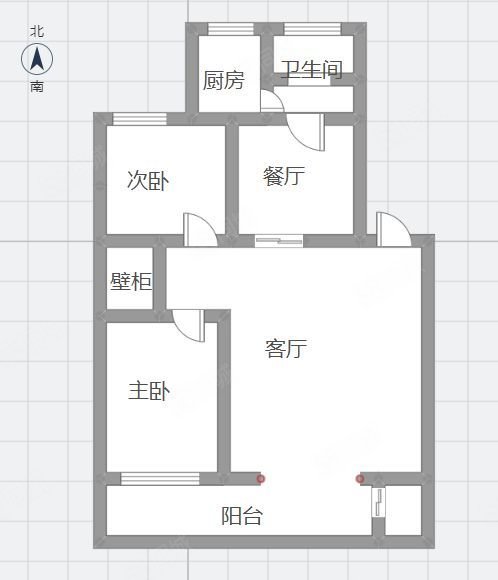 馨华园2室2厅1卫109㎡南北109万