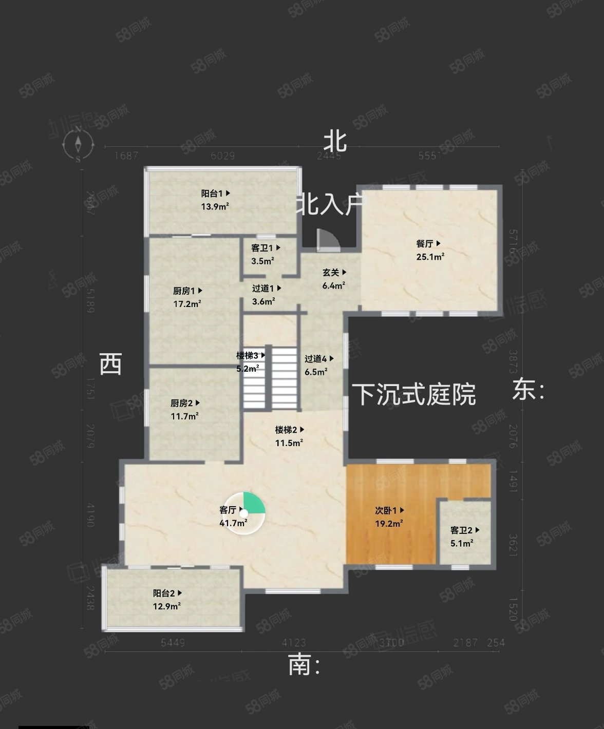 钱湖悦府6室3厅6卫329.71㎡南1650万