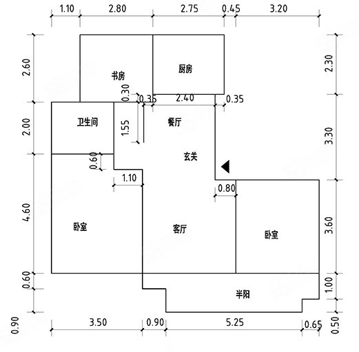 保利水利水沐堂悦3室2厅1卫104㎡南北143万