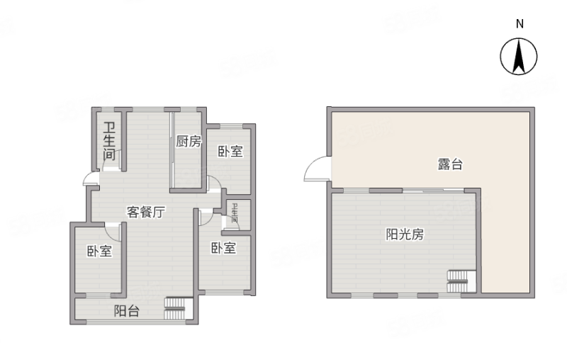 远景花园3室2厅2卫158㎡南205万