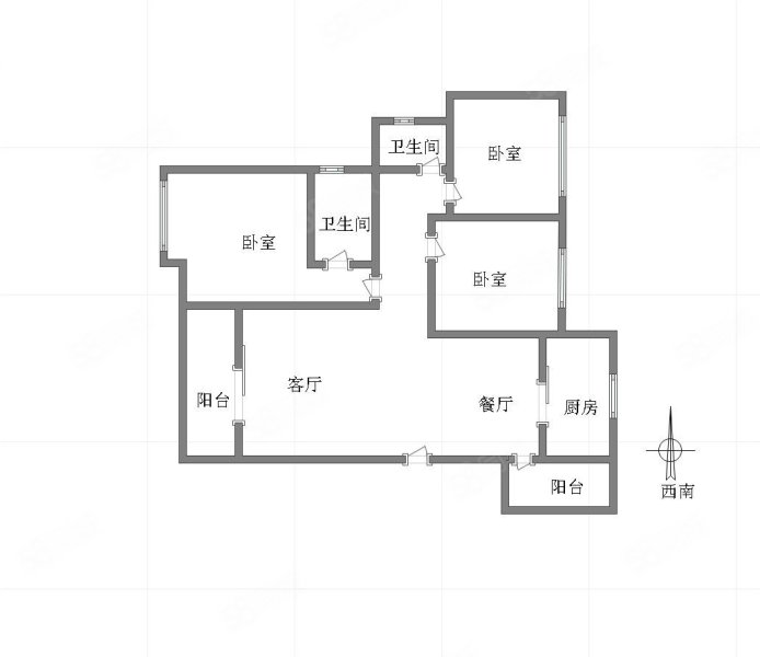 俊豪城(西区)3室2厅2卫118㎡东北110万