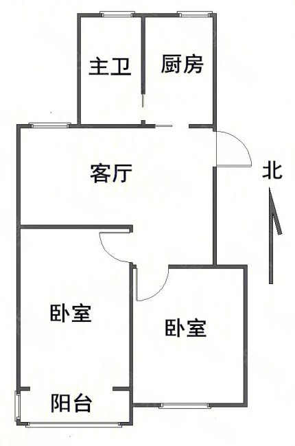 幸福家园(丰华路)2室2厅1卫69.8㎡南北67万