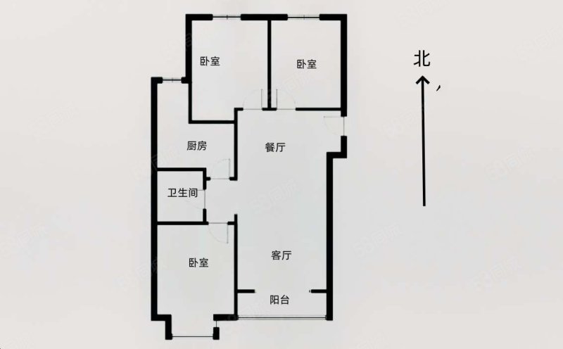 中诚香槟郡3室2厅1卫113.31㎡南北121万