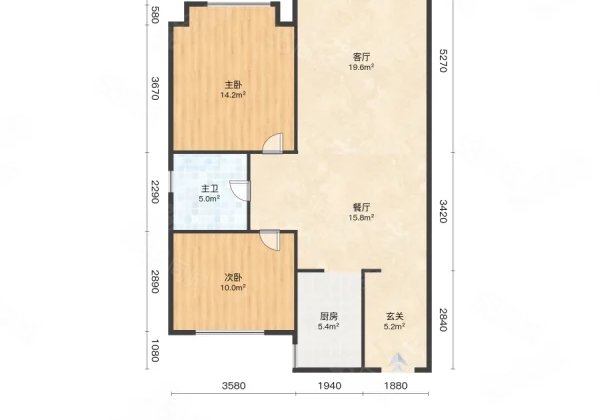 中车长春源2室1厅84.39㎡66万二手房图片