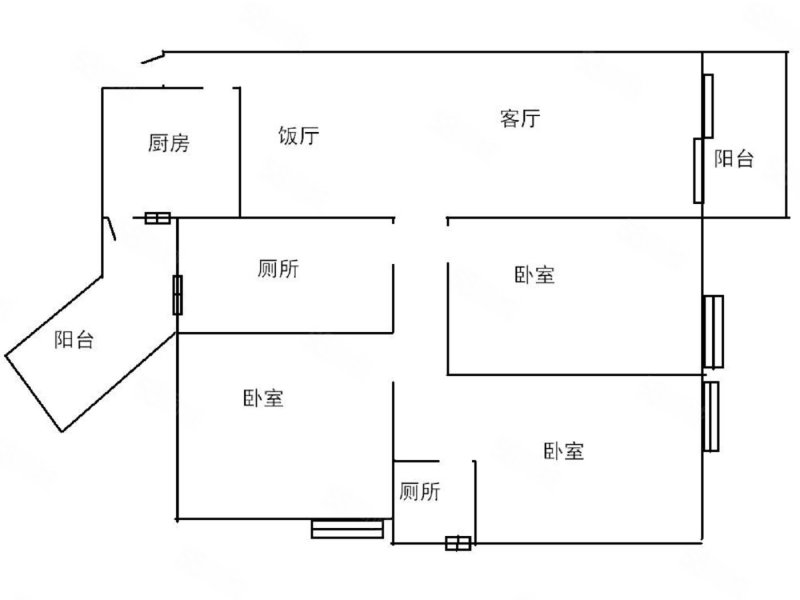 五童路后勤基地3室2厅2卫123.17㎡南北108万