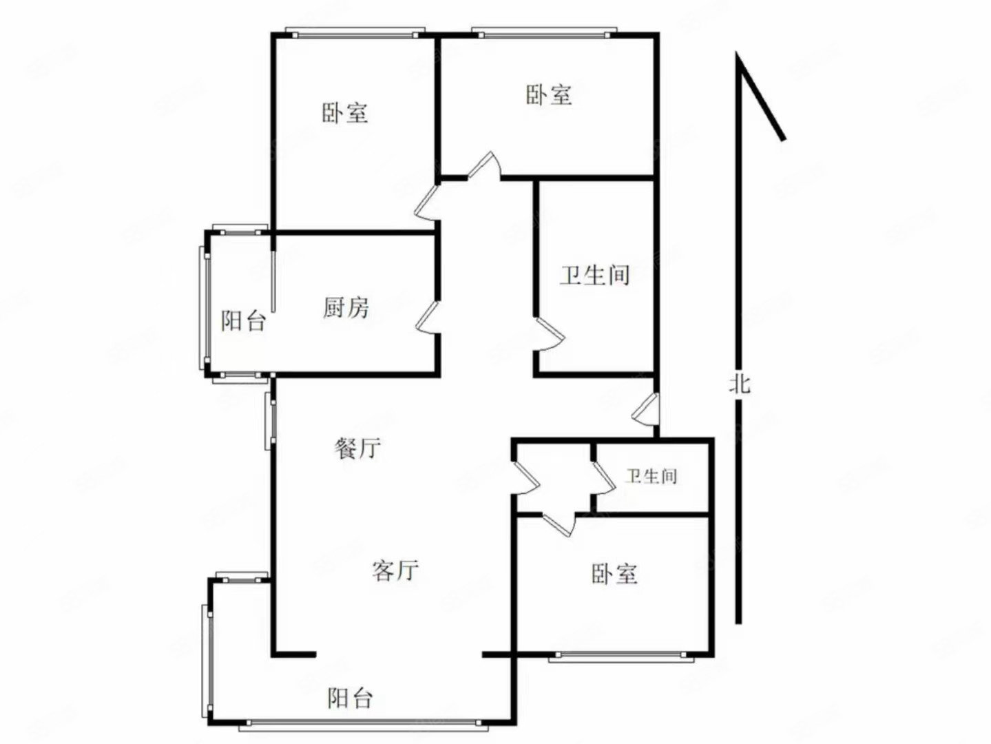 桥华世纪村豪华园3室2厅1卫136㎡南160万