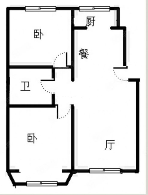 金品时代2室2厅1卫95㎡南北105万