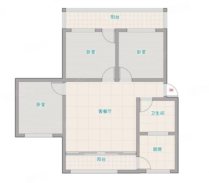 小东门外正街5号院3室1厅1卫78㎡南北23万