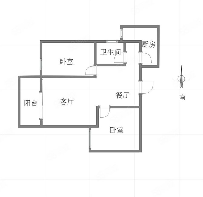 江屿朗廷2室2厅1卫82.26㎡南北105万