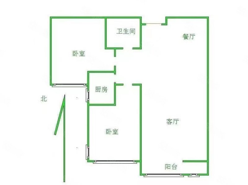 国宅华园2室2厅1卫94.57㎡南106万