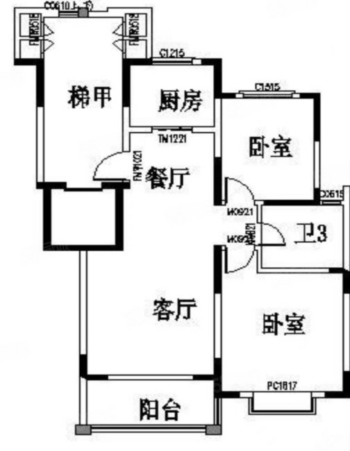 星河花园2室2厅1卫94.35㎡南北48万