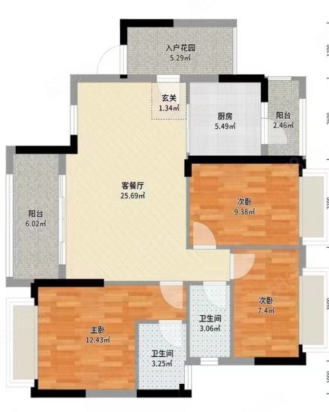 海伦堡林隐天下3室2厅2卫130㎡南北128.8万