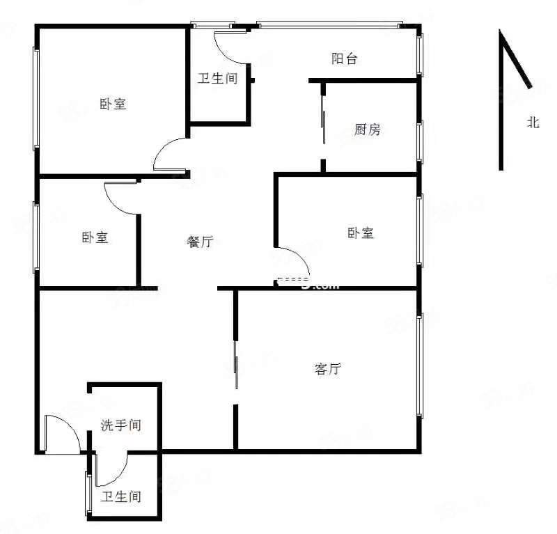 正黄金色学府3室2厅2卫100㎡南北87.8万