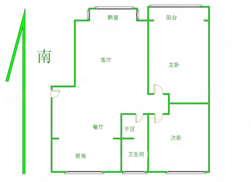 京润现代城2室2厅1卫96.78㎡南81万